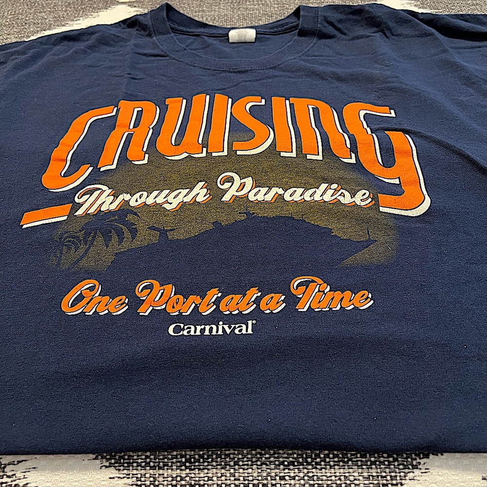 Unisex CARNIVAL CRUISE Commemorative Tee, Navy XXL
